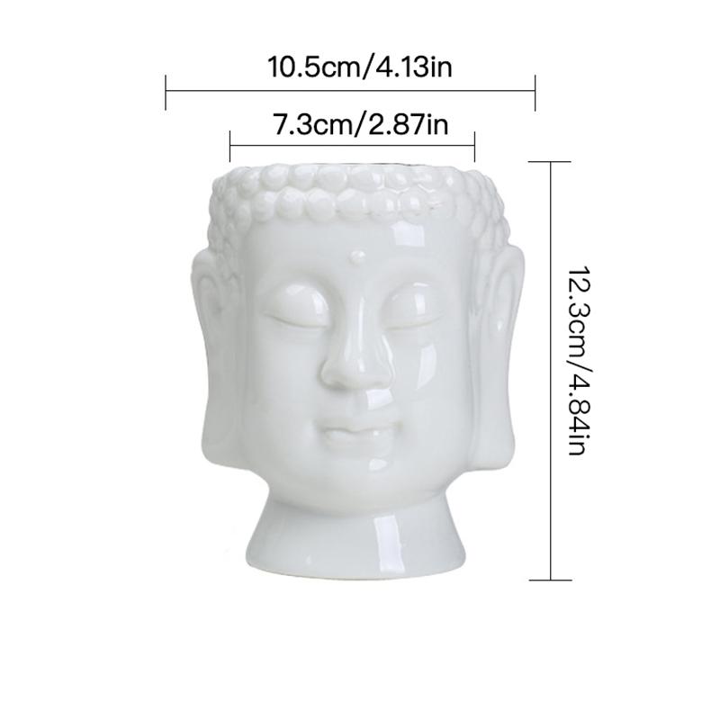 Статуя Будды Цветочный Горшок Сочный Горшок Керамический Кашпо Домашний Декор Крытый Украшения Настольные Украшения Горшок Для Растения Бонсай