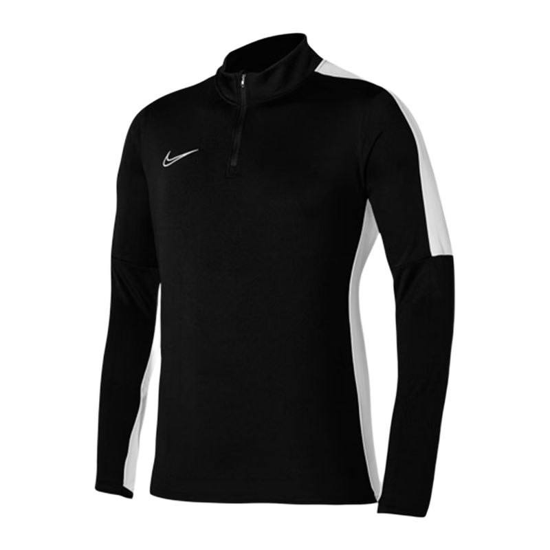 Nike Футболка для тренировок по футболу с длинным рукавом Dri-FIT Color Block Logo, детские топы, черная DR1356-010