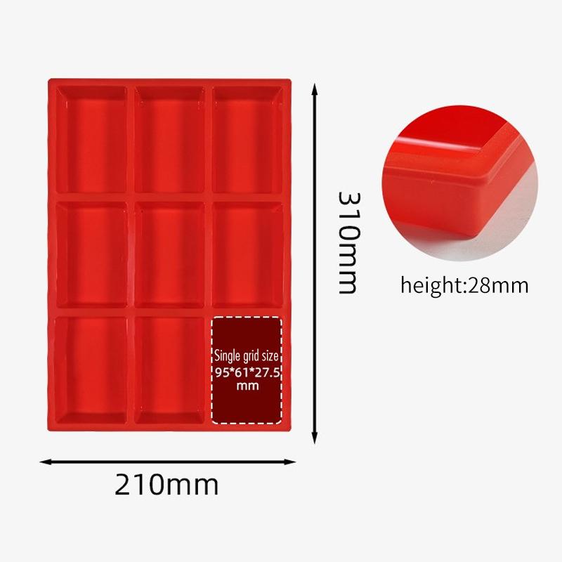 Силиконовая мини-форма для выпечки на 9 ячеек для кексов, хлеба, мясного рулета, кукурузного хлеба, брауни, маффинов, мыла. Легко моется. Кухонные принадлежности