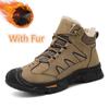Высококачественные мужские толстые зимние ботинки из бархата, теплые, на шнуровке, базовые ботинки, повседневные короткие ботинки для отдыха на природе, удобная мужская обувь для походов