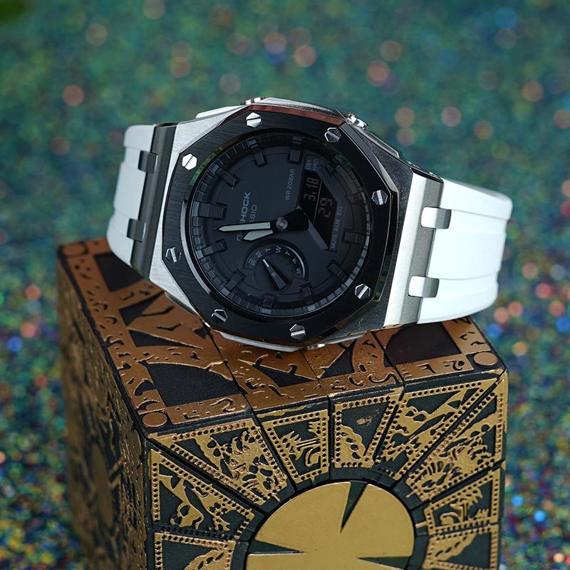 Casio Часы Custom Collection с кварцевым механизмом, унисекс, черный циферблат GA-2100-1A1(Часы1- -)