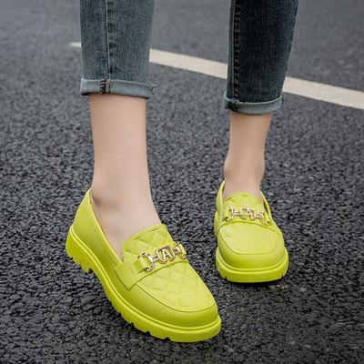 Женские дождевые туфли 2024 года, новые толстые подошвы, высокие женские туфли, короткие дождевые туфли, женская взрослая модная верхняя одежда, противоскользящие