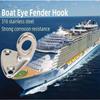Крюк для крыла лодки, вешалка для крыла из нержавеющей стали 316, прочная пружинная защелка, крючок для веревки, морская лодка, пальто, шляпа, фурнитура, аксессуары с винтами