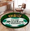 Club Santos Laguna Pattern Round Rug, Indoor/Outdoor Mat, for Picnic, Gameroom, Bedroom, Office, Living Room, Home Decor Carpet, Birthday Gift