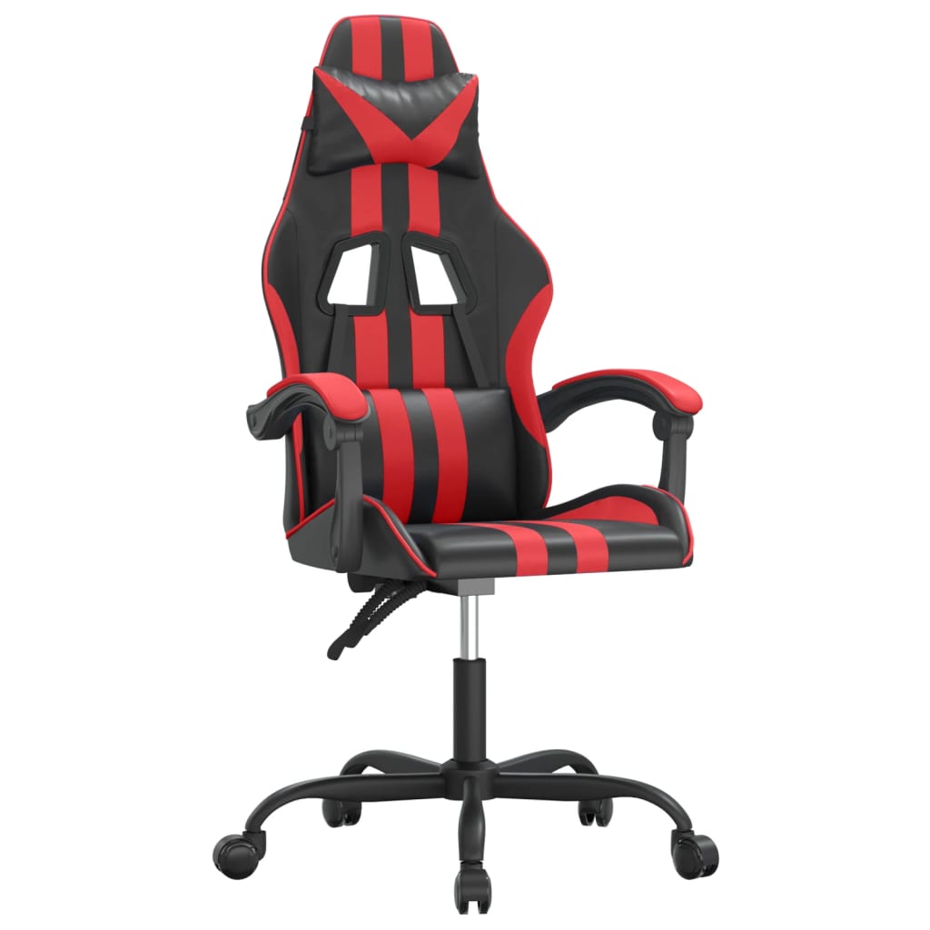 Gaming Chair in Black and Red Synthetic Leather