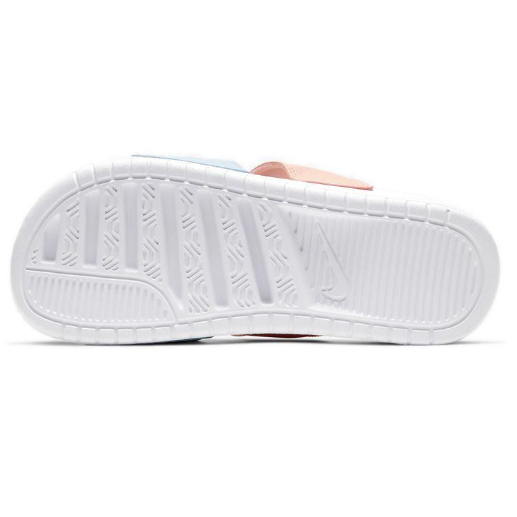 Nike Benassi Duo Ultra Slide Fashion Trend Rubber Sole Non-Slip Slide Sandals Women Sandals Blue Pink 819717-109