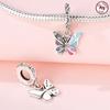 S925 sterling silver pendant accessories beaded bee butterfly original European and American style DIY bracelet