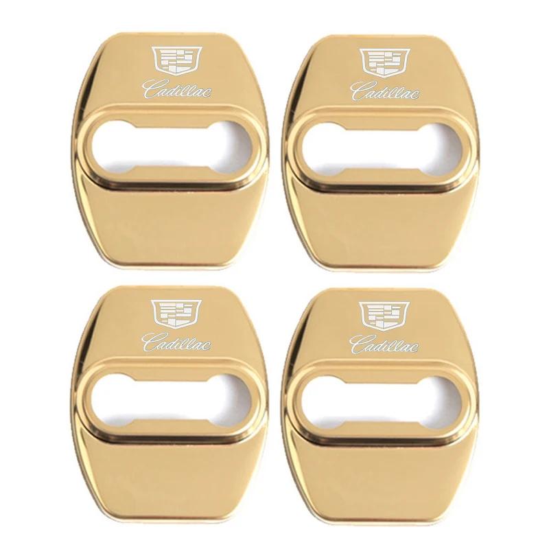 4pcs Cadillac Car Door Lock Cover Protection Stickers For Cadillac CTS EWFDGH5 Escalade ATS Replacement Emblem Auto Exterior Accessories