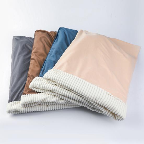 Спальный мешок для кошки с просторным карманом, бархатной подкладкой, теплый, удобный, кровать для домашней кошки, для котят, хорька, зимняя пещерная кровать