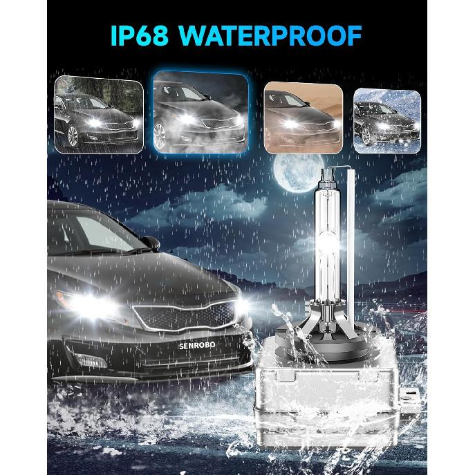 Подходит для Kia Optima Limited Hybrid SX Turbo 2011-2015, ксеноновые лампы фар D1S HID, лампы ближнего/дальнего света, 6000K холодный белый, упаковка 2 шт.