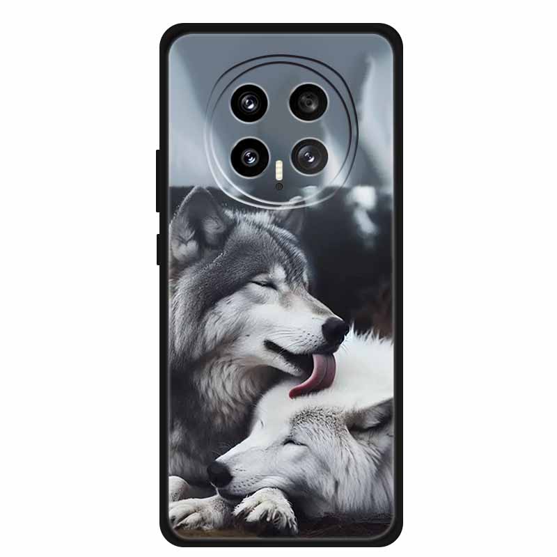 Защитный чехол для мобильного телефона For Honor Magic8 5G, с цветочным рисунком, мягкий, черный силикон, задняя крышка для Honor Magic 8 2025, чехол Funda