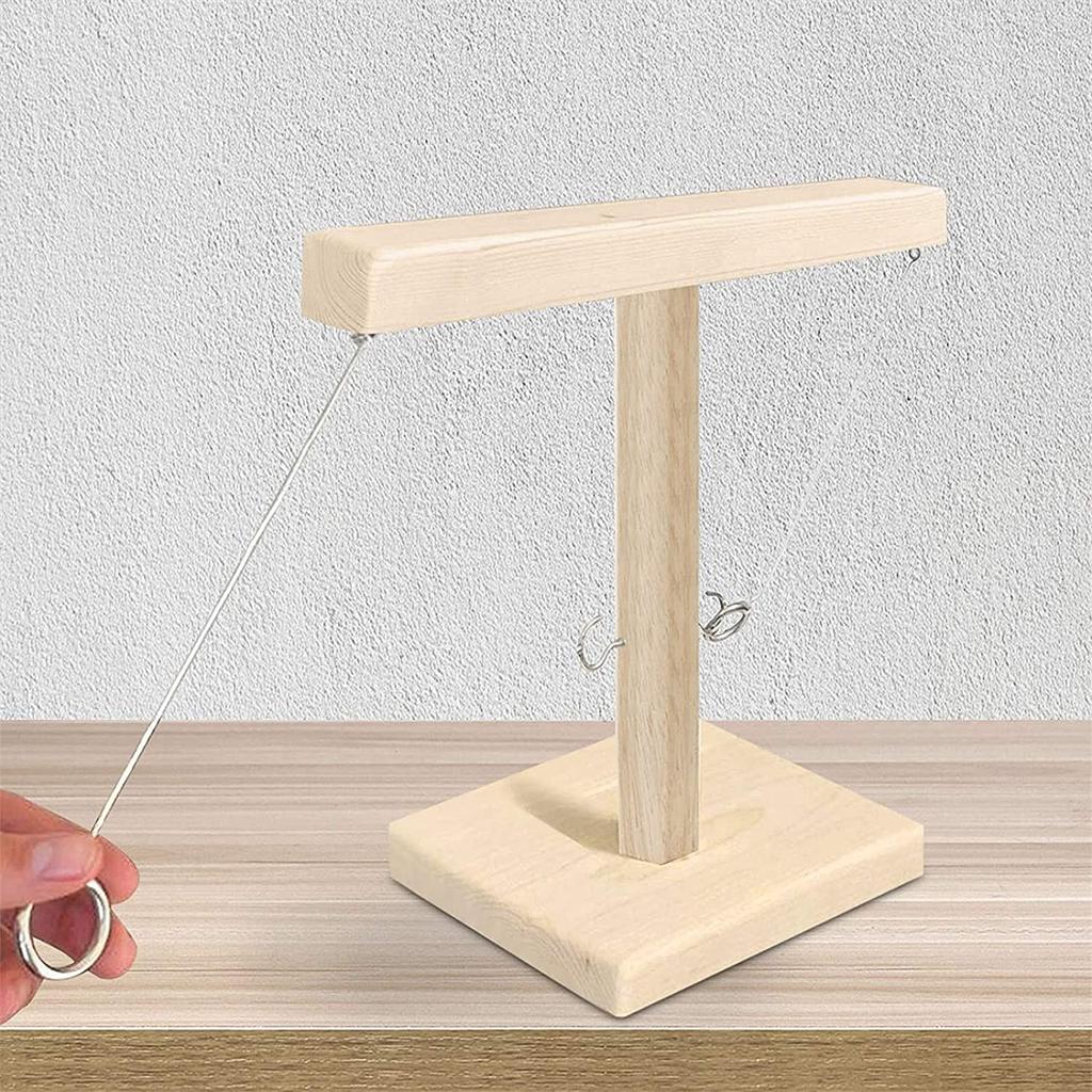 Ring Toss Game for Adults,Handmade Wooden Ring Toss Hooks Handheld Board Games Outdoor Play Games for Kids Adults and Family Fun