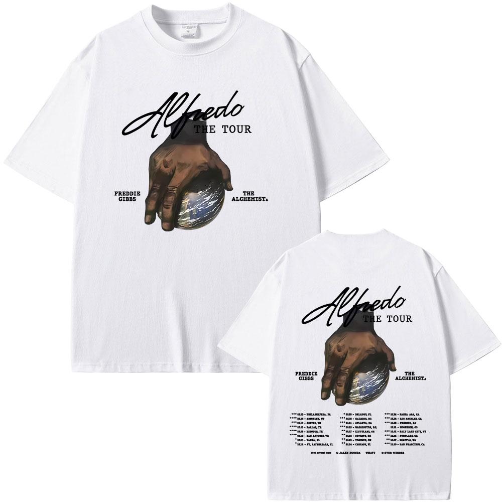 Rapper Freddie Gibbs and The Alchemist Alfredo The Tour 2025 Tshirt Men Women Hip Hop Fashion Pop Music T Shirts Short Sleeve