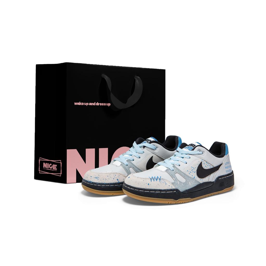 Nike Full Force Abrasion Resistant Low top Skateboard Shoes Men's Blue Gray HJ7262-100(Team1517-SBOX)