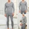Thermal Underwear Long Johns Set Plus Size V Neck Slim Fit Elastic Fleece Keep Warm Thick Thermo