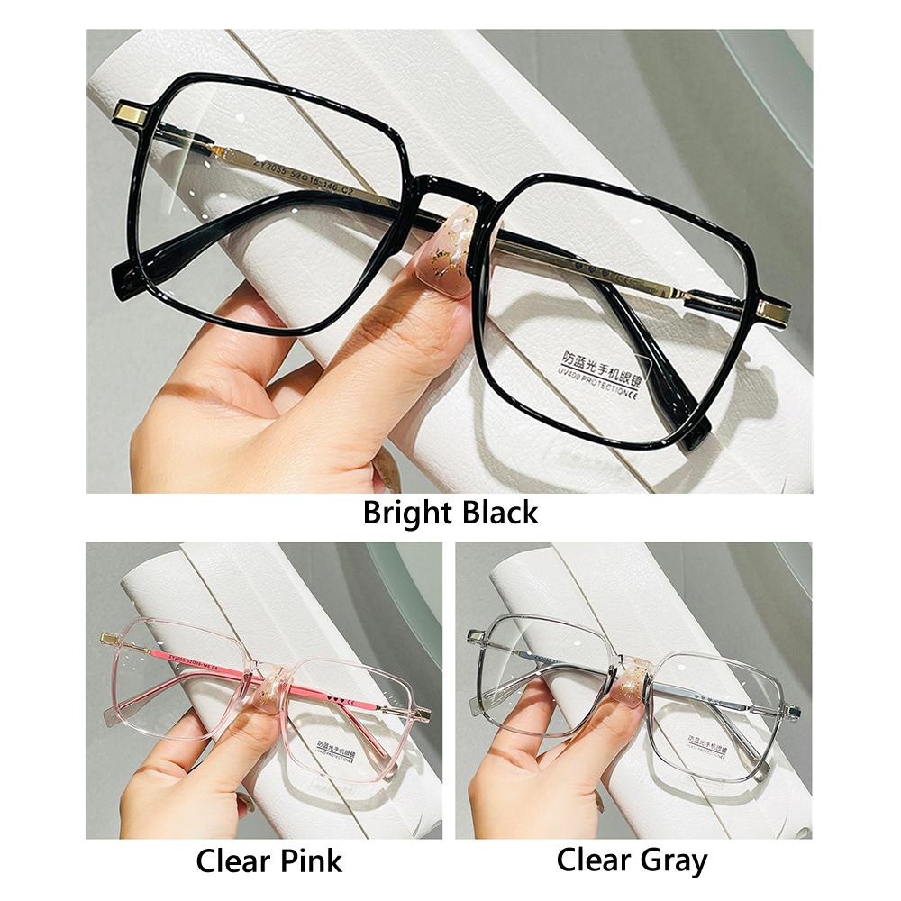 Korean Style Square Clear Frame Myopia Glasses for Women Transparent Glasses Eyewear Nearsighted Glasses