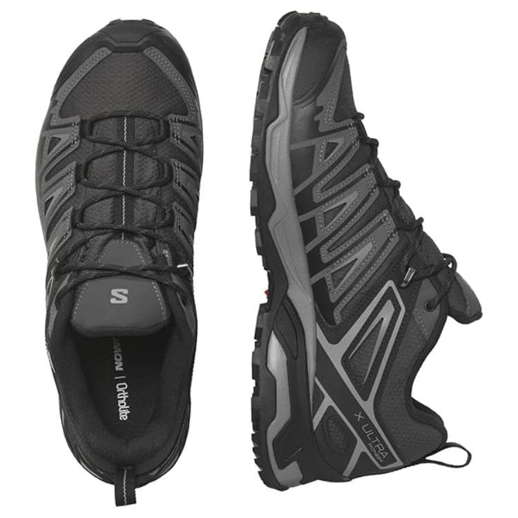 SALOMON X Ultra Pioneer Comfortable Lightweight Slip Resistant Durable Waterproof Low Top Outdoor Functional Shoes Men Shoes Black 472078