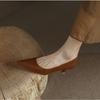 Fashion Luxury Pumps Shoes for Women Stiletto Heels Woman Sexy Medium Heel Sandal Party Office 2025 Elegant Brown Small Heel Shoes