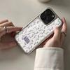 Изысканный фиолетовый цветочный принт Чехол для телефона для iPhone 17 16e 16 15 14 13 12 11 Air Pro Max X XR XSMAX 8 7 Plus Роскошная прозрачная крышка