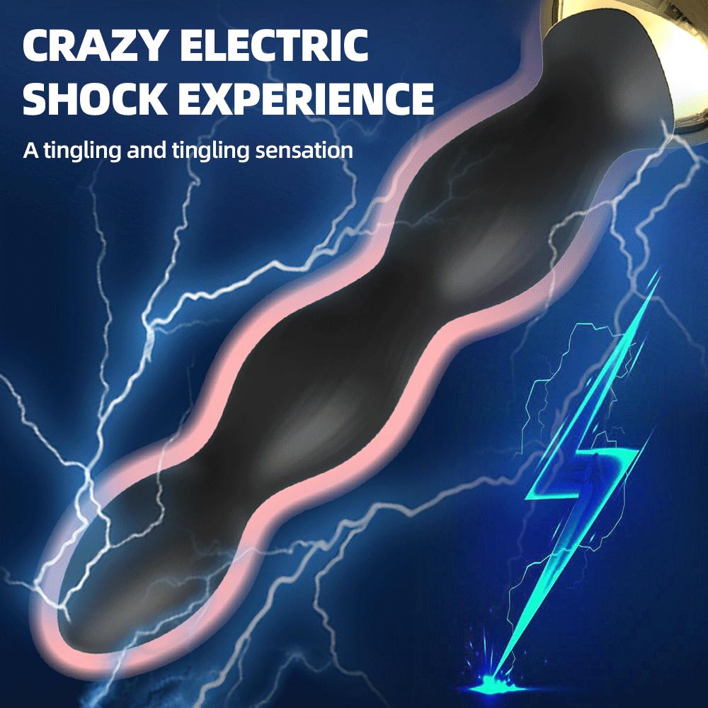 Электрошокер Анальный вибратор Пульт Дистанционного Управления Вибрирующие Бусины Анальные Пробки Для Мужчин Массажер Простаты Женская Мастурбация Секс Игрушки