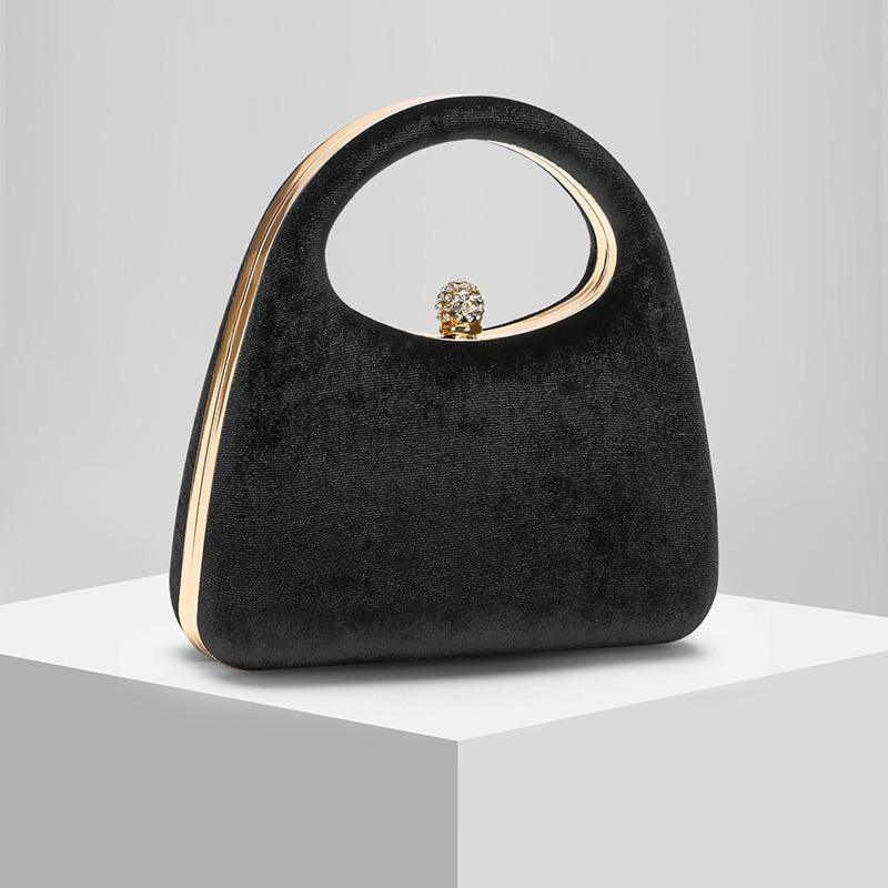 Новая бархатная сумка для ужина со стразами, вечерняя сумка, клатч, сумка на цепочке, сумка для платья, свадебная сумка