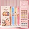 1/4 шт. кавайная детская гелевая ручка милый мультяшный капибара нажатие нейтральные ручки модная шариковая ручка студенческие канцелярские принадлежности подарки