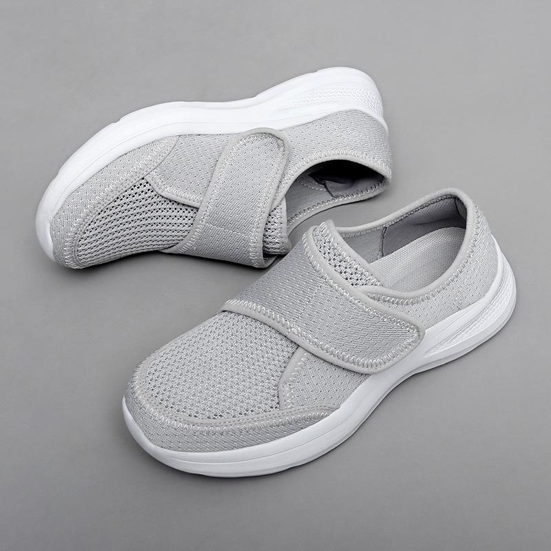 2024 Женская ортопедическая обувь для широких ног, опухшая, для ходьбы, повседневная обувь с регулировкой выворота большого пальца, мягкая, удобная, диабетическая мужская обувь