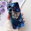 Чехол для Xiaomi Poco X7 Pro 5G Модный Цветочный Королевский Узор Мягкий Силикон Прозрачная Крышка Телефона Для Xiaomi Poco X7 PocoX7 Pro Fundas