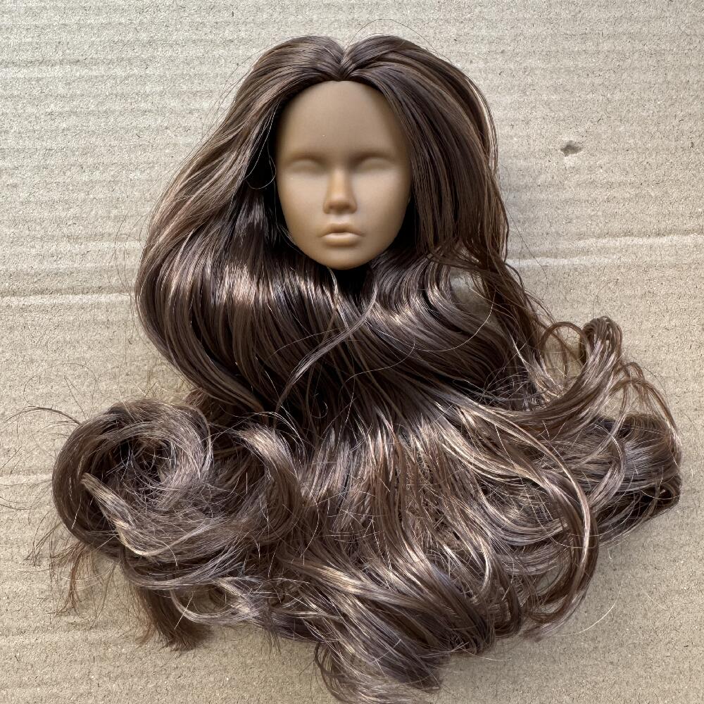 Голова куклы Poppy Blank Face Doll Heads DIY для тренировочного макияжа, лысая, масштаб 1/6, детали для рукоделия и изготовления кукол, кремовый, белый, бежевый тон кожи.