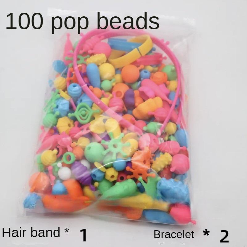 DIY Pop Beads Girl Toy Creativity PopArty Beads Snap-Together for Kid Crafts Children Bracelet Jewelry Fashion Kit Toy for Girl