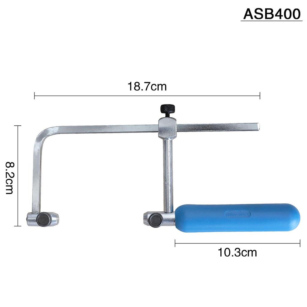 Jewelry Saw Frame U Shaped Saw Adjustable Cutting Tool Frame with 2 Pcs Saw Blades
