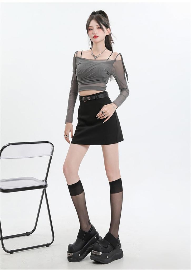 Облегающее мини однотонное офисное сзади красивые ноги и зимняя [SDSXZWG] юбка, эластичная, выше колена, сексуальная, цветная, женская, для носки, стройнящая, на молнии, ягодицы,