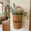Rust-Resistant Wall Mounted Storage Basket Rustic Style Flower Bucket Flower Vase  Living Room