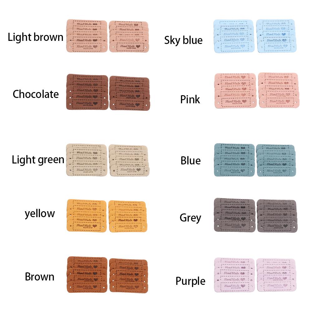 20PCS DIY Hats Bags Sewing Accessories Clothes Tags Label Garment Labels Hand Made With Love