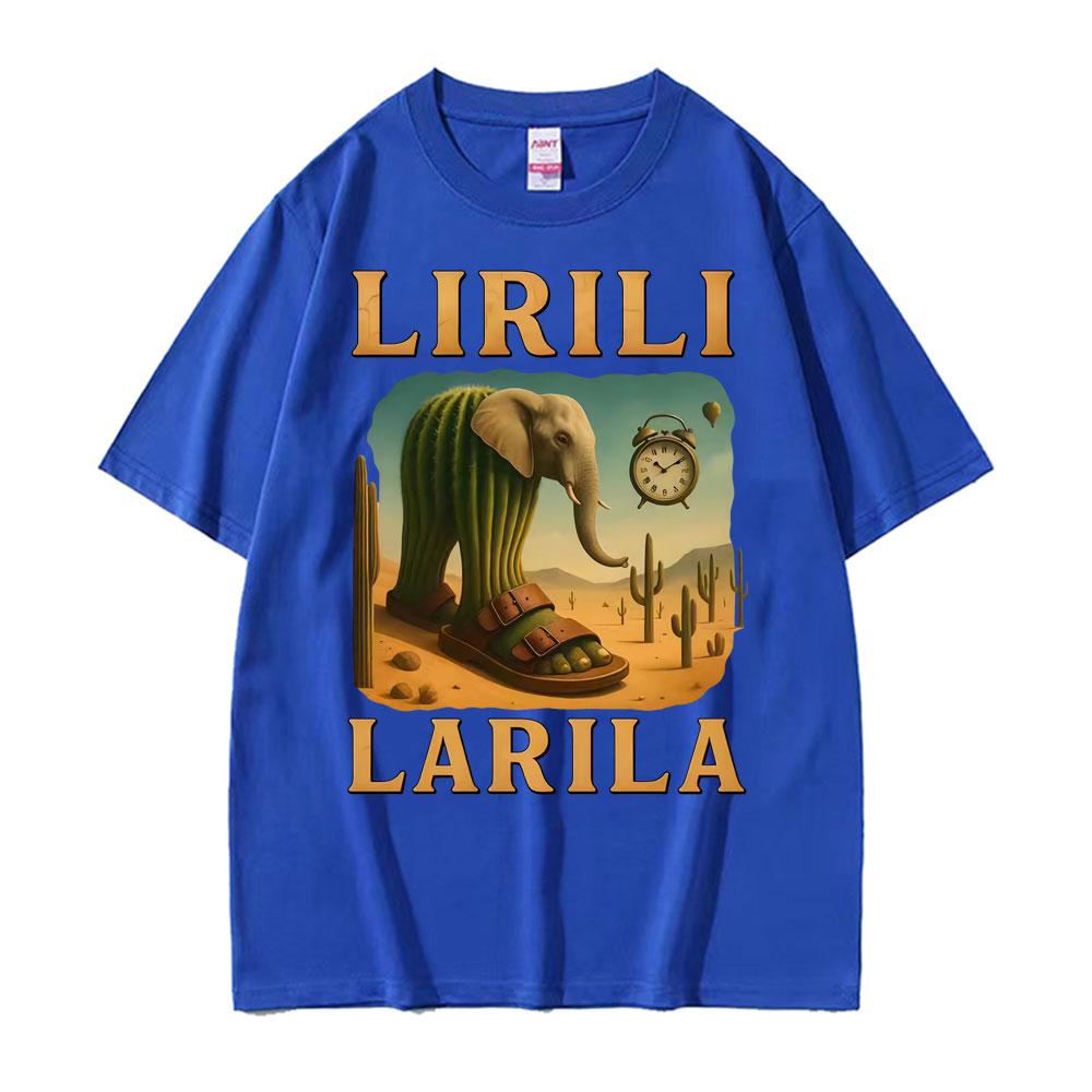 Итальянская футболка с графикой балерины, забавная футболка-мем Lirili Larila для мужчин и женщин, модная эстетичная трендовая футболка с коротким рукавом