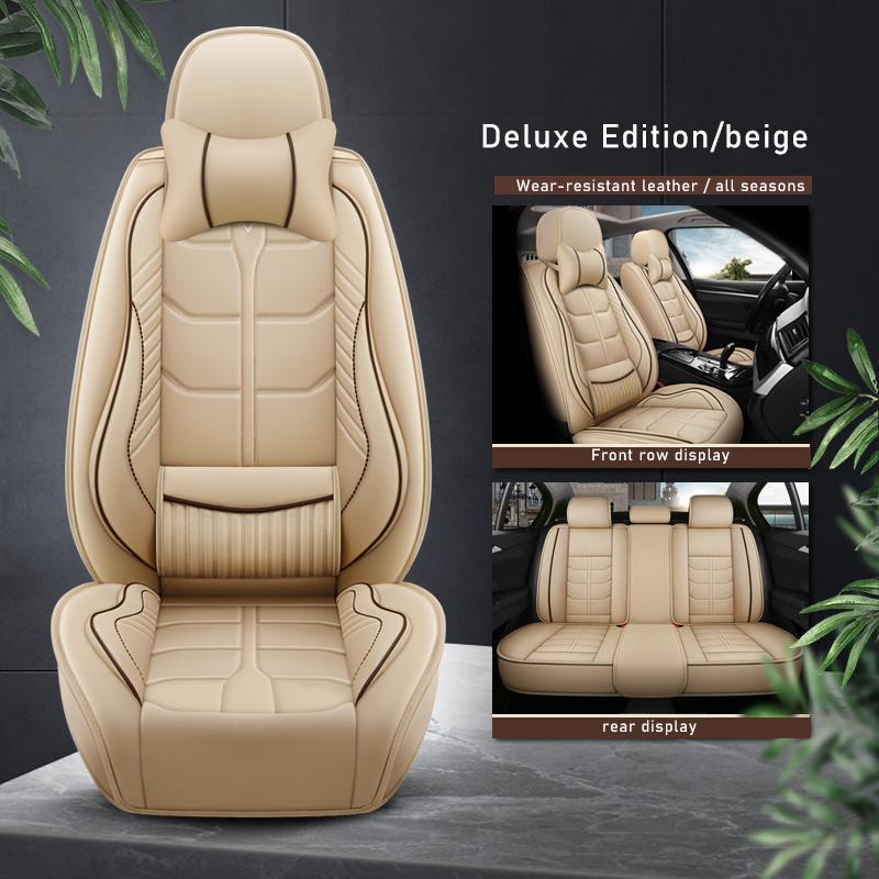 ZHOUSHENGLEE Leather Car Seat Covers For Skoda Octavia A5 Fabia Karoq Rapid Super Kodiaq Yeti All Models Car Accessories