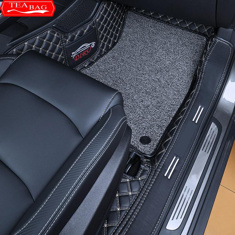 For Geely Atlas Pro Azkarra 2020 2021 2022 Car Floor Mats Double Layer PU Leather Foot Pad Interior Floorliner Auto Accessories