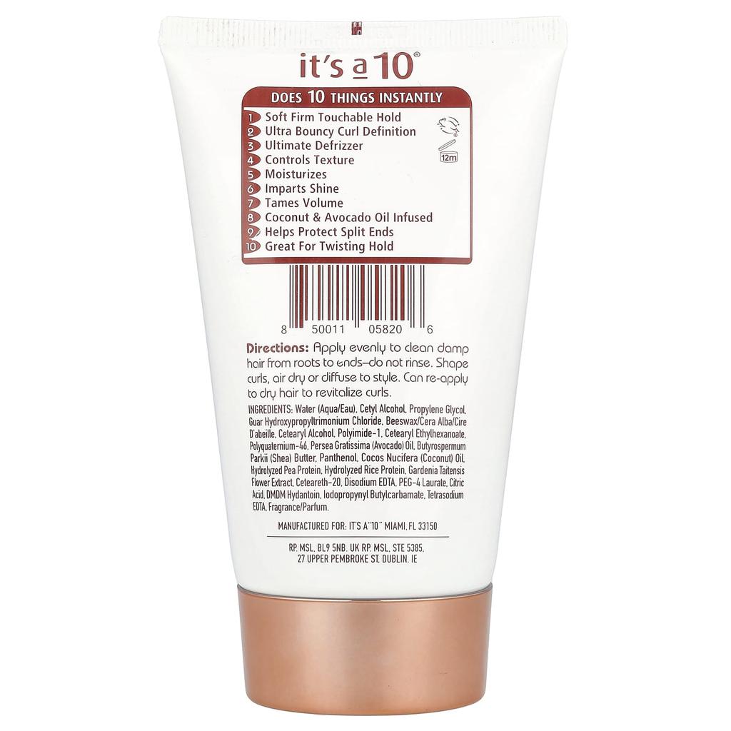 It's A 10 Coily, Чудо-крем для завивки, 4 жидких унции (118 мл)