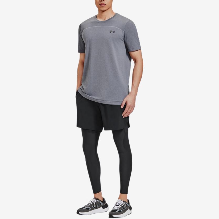 Under Armour Мужская футболка Rush Vanish Elite с круглым вырезом и коротким рукавом, цвет Rhino Gray 1382799-025