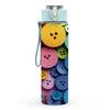 1PC Mixed Multicolored Stone Bead Print 750ml Color Plastic Sports Water Bottle Leakproof Flip Straw Lid Suitable for Sports Office Home Use