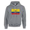 Sweat à capuche - PIXELFORMA - Drapeau de l'Equateur - Gris - Длинные маншки - Col capuche