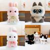 Плюшевая игрушка-кошка, короткий ворс, хлопок, милая кукла-животное для детей и коллекционеров