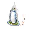 3d Пазлы Burj Al Arab Бумажная модель Diy Творческий подарок Детские развивающие игрушки Горячий Мини Мир Архитектурный T13