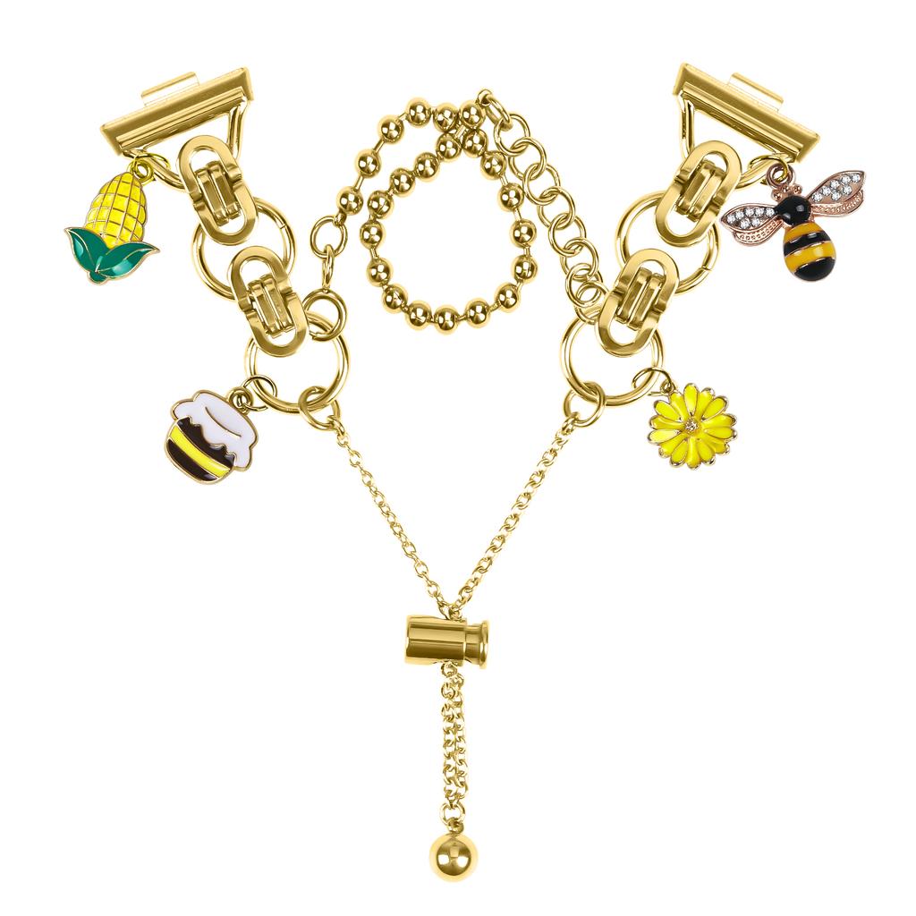 Металлический ремешок с двойной звеньевой цепью с гальваническим покрытием для Huawei Watch Fit 3/Watch 4/4 Pro, ремешок для часов со шнурком, регулируемый