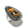 Tiger Eye Handmade 925 Sterling Silver Jewelry Ring Size 6 V6l62