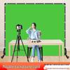 Movable Livestream Stand with Green Screen Roller Background for Keying