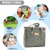 Insulated Picnic Bag with Handle Zipper Top Reusable Canvas Bag Multifunctional Cooler Bag Picnic Hiking Food Thermal Insulated Bag Outdoor