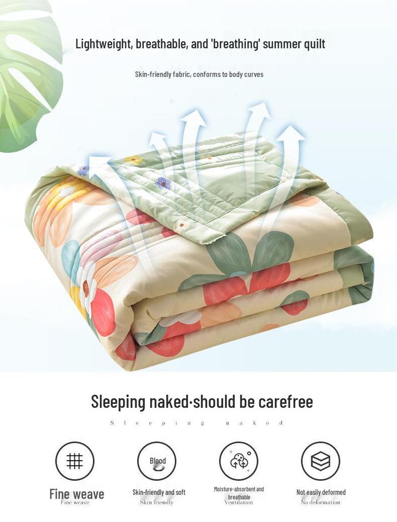 Washable Summer Air Conditioning Quilt: Thin, Lightweight, and Ideal for Dorms