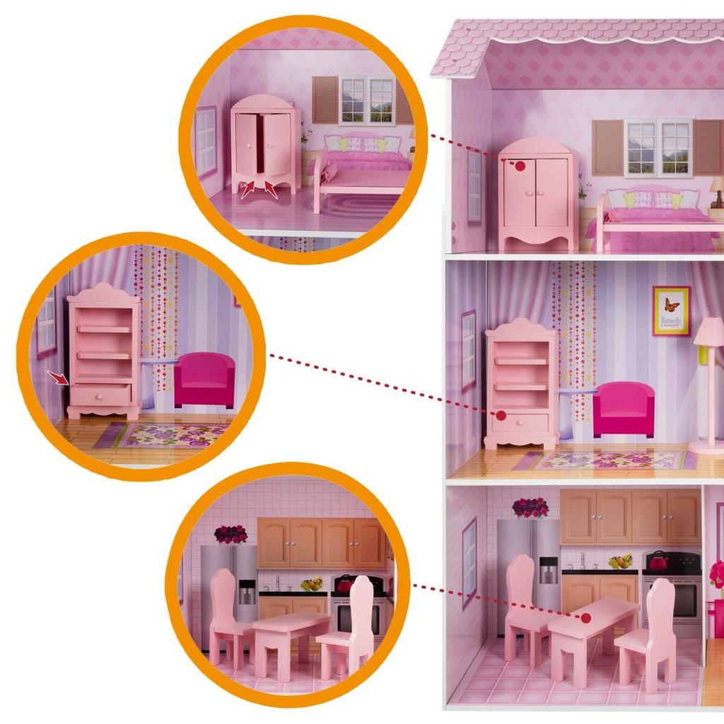 Doll's House Play & Learn 14 Pieces 80 X 112 X 31 Cm