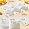 6-Cavity Mango Mousse Silicone Cake Mold, Non-Stick Dessert Baking Form with Hanging Holes